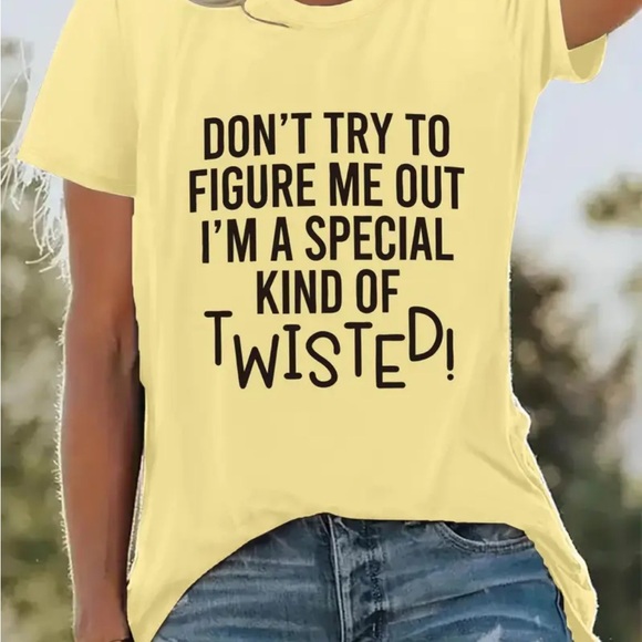 Tops - Yellow Graphic Tee